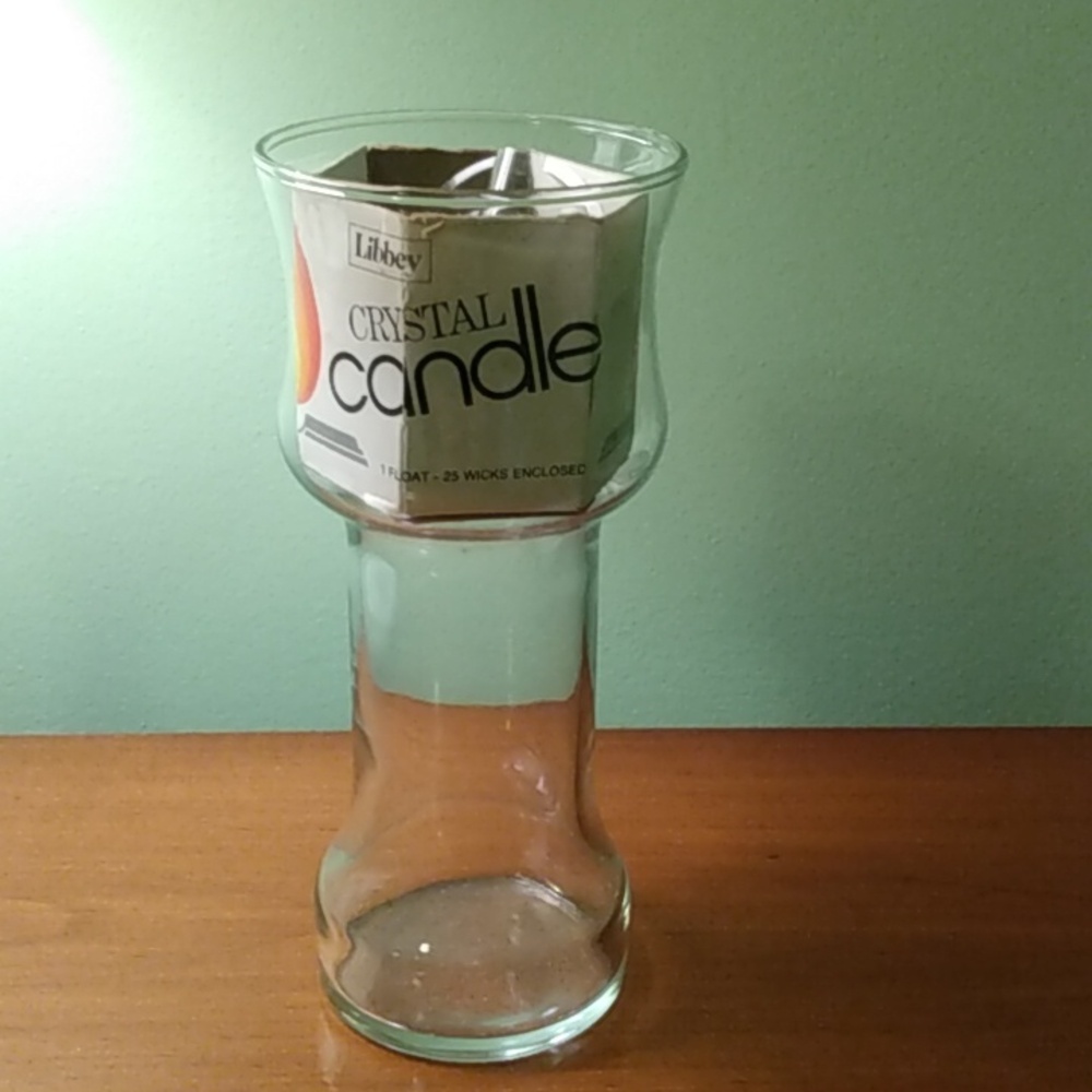 Vintage crystal candle by Libbey